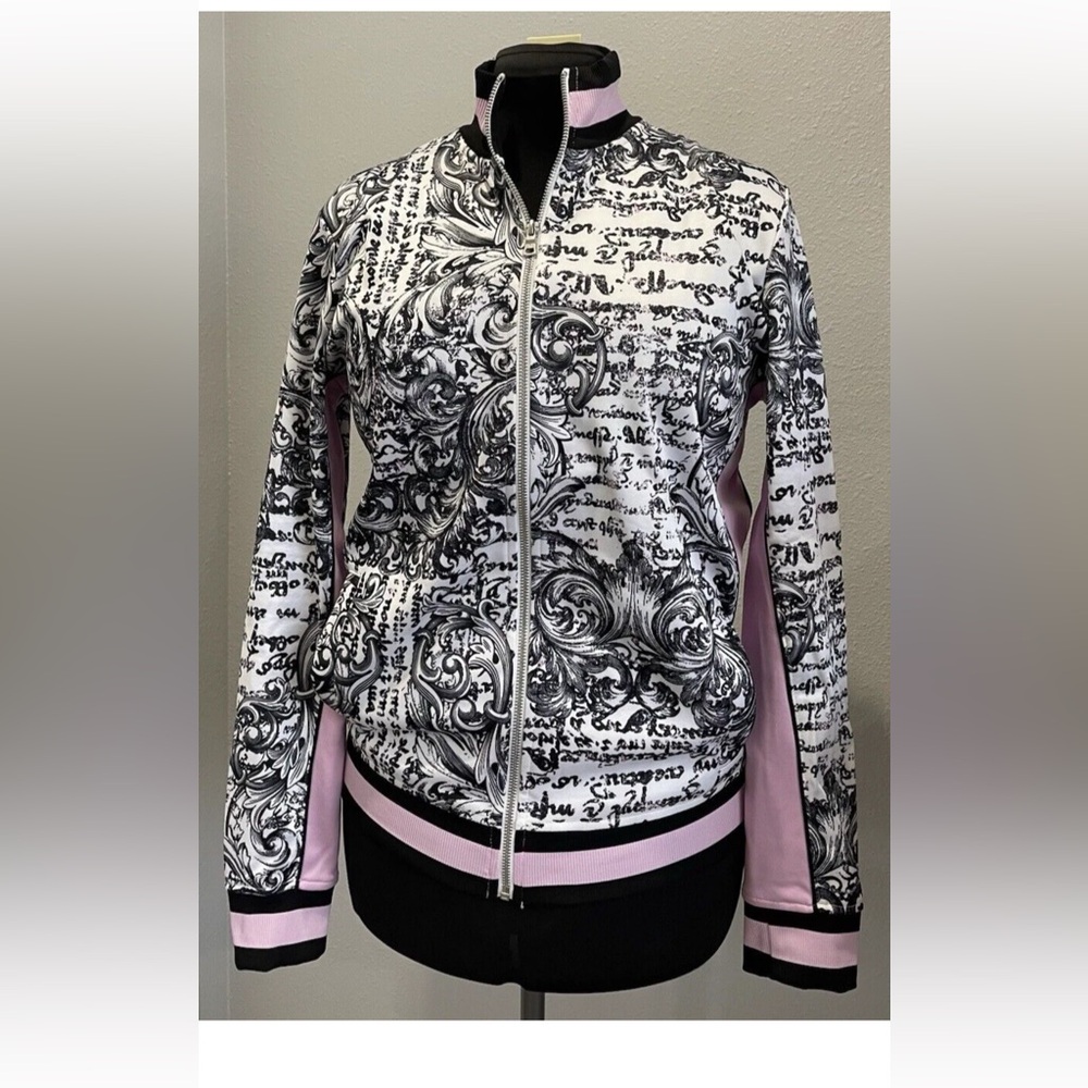 INC International Concept Jacket Jogger Set Women Zip Baroque Y2K